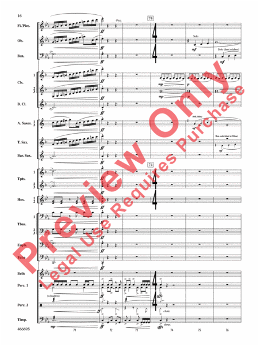 Oracles of the Sirocco Concert Band scores gallery preview page 17