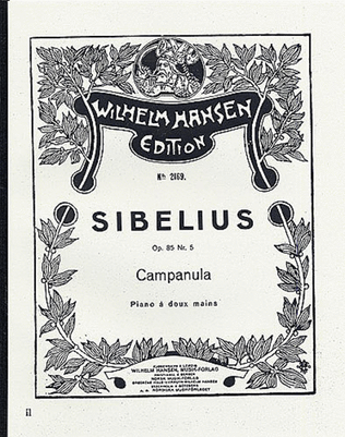 Book cover for Jean Sibelius: Five Pieces Op.85 No.5- Campanula