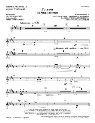 Forever (We Sing Hallelujah) - Tenor Sax (sub. Tbn 2)