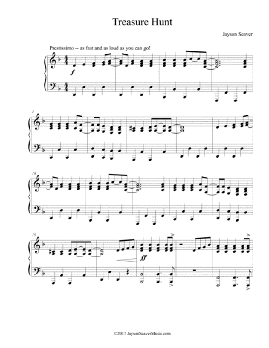 5 Super Fun Songs for Pirates Piano Solo scores gallery preview page 2