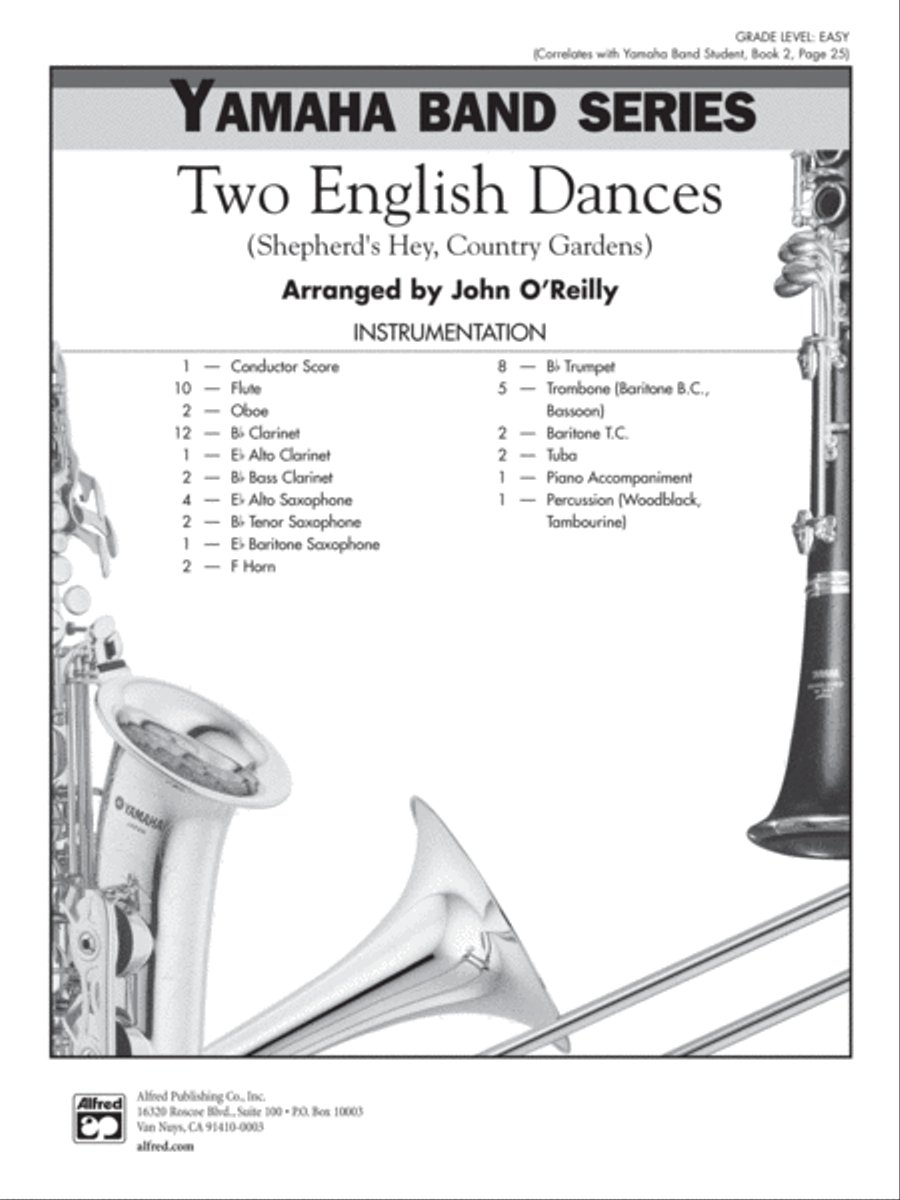 Two English Dances: Score Concert Band scores gallery preview page 1