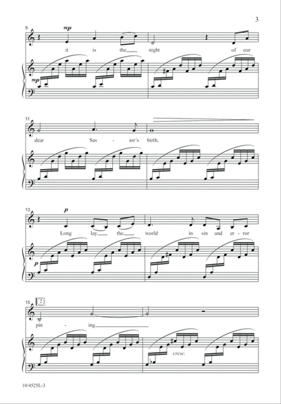 O Night Divine 4-Part scores gallery preview page 4
