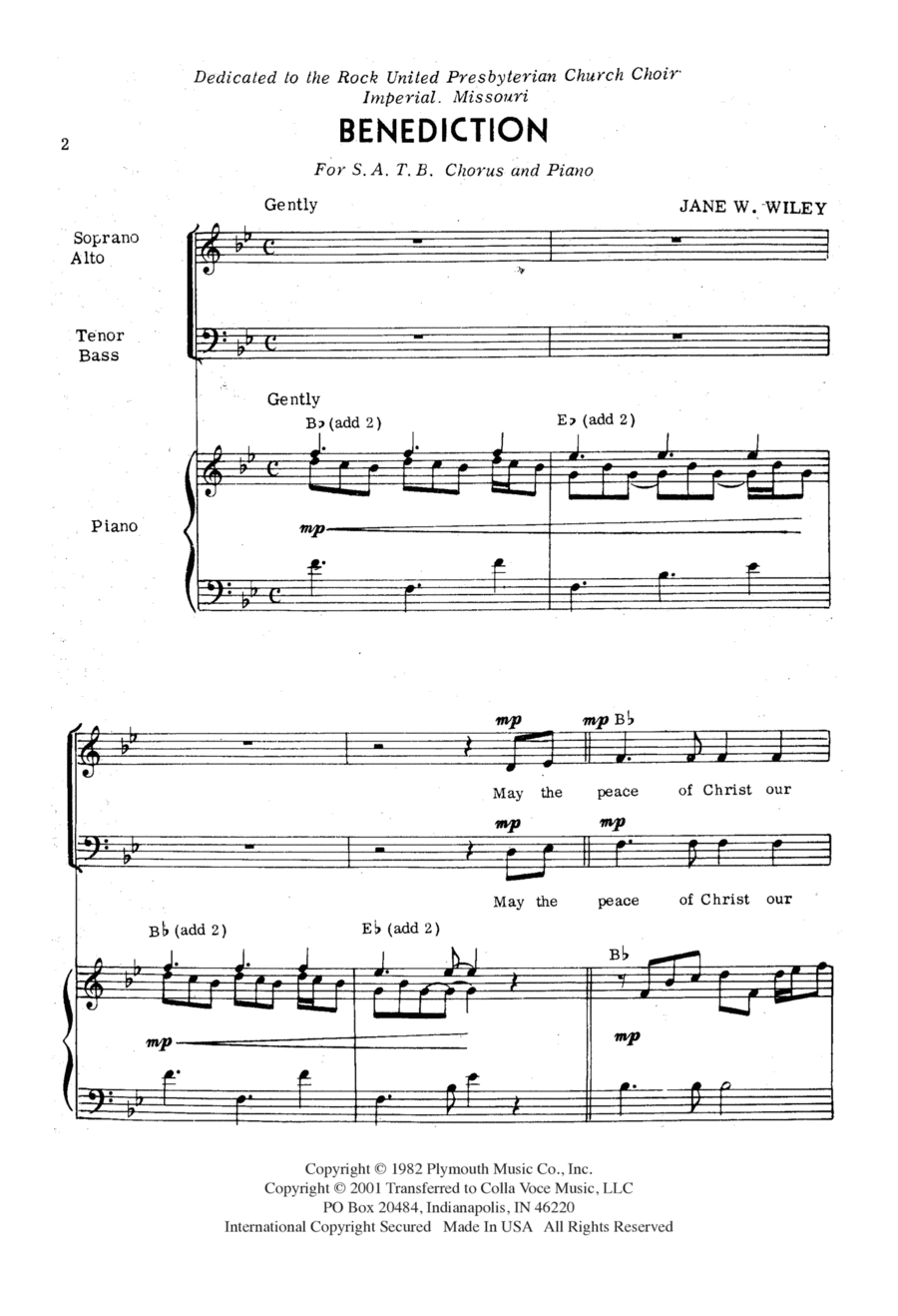 Benediction 4-Part scores gallery preview page 1