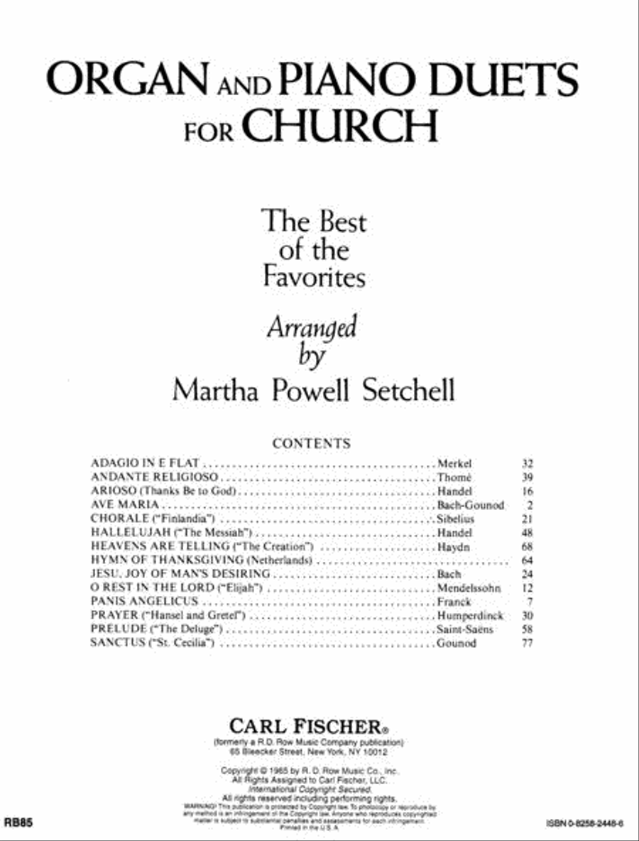 Organ And Piano Duets For Church Organ scores gallery preview page 2