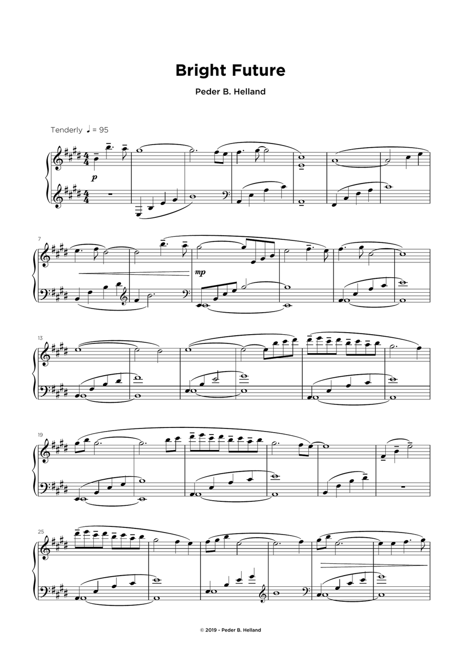 Bright Future Bright Future Easy Piano scores gallery preview page 1