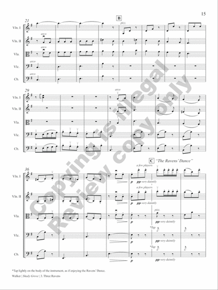 Shady Grove: and Other Songs from the Appalachian Mountains String Orchestra scores gallery preview page 9
