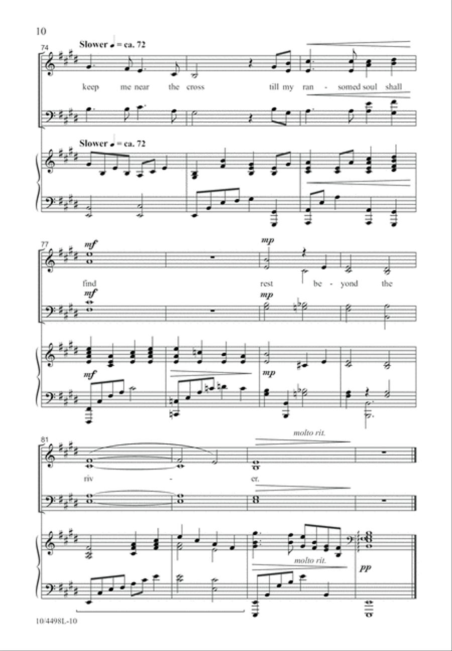 Jesus, Keep Me Near the Cross 4-Part scores gallery preview page 11