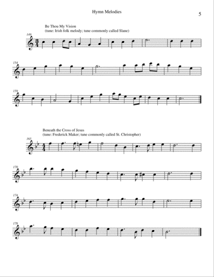 Hymn Melodies Alto Saxophone scores gallery preview page 6
