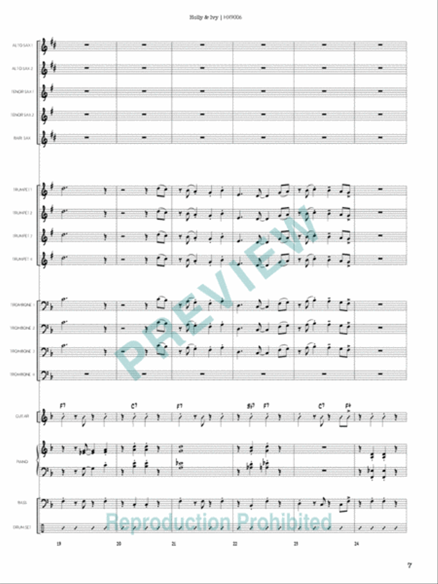 Holly & Ivy Holly & Ivy Jazz Ensemble scores gallery preview page 8