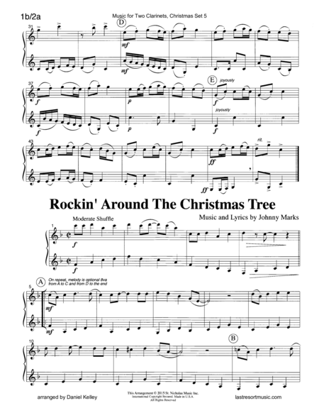 Christmas Duets for Clarinet - Set 5 - Music for Two Clarinets