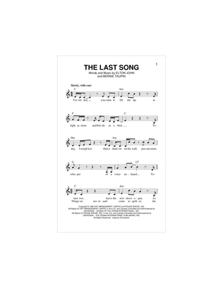 Book cover for The Last Song