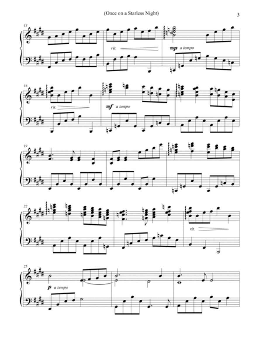 Once on a Starless Night Piano Solo scores gallery preview page 2