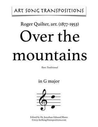 Book cover for QUILTER: Over the mountains (transposed to G major)