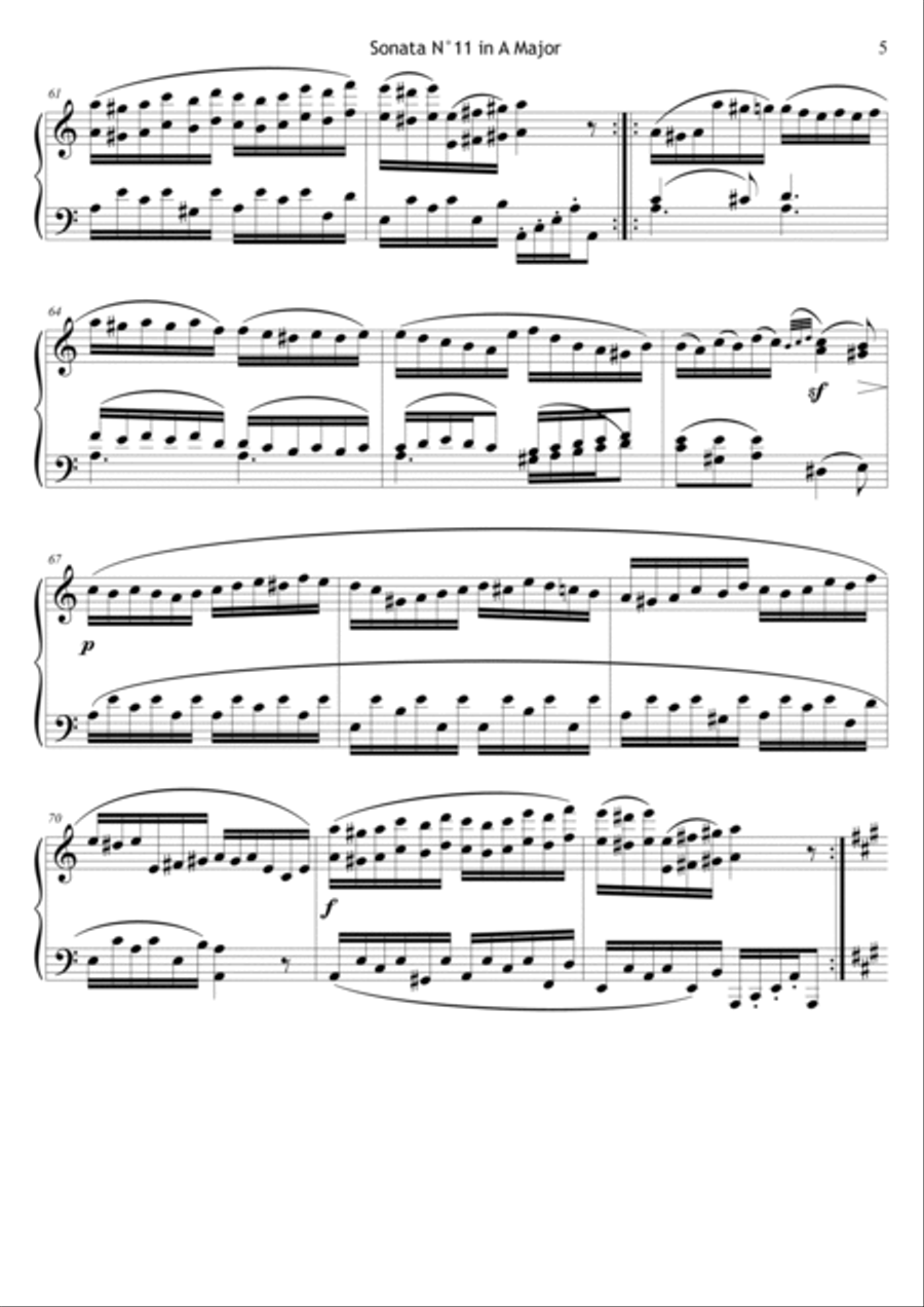 Piano Sonata N° 11 in A Major - K 331 Piano Method scores gallery preview page 6