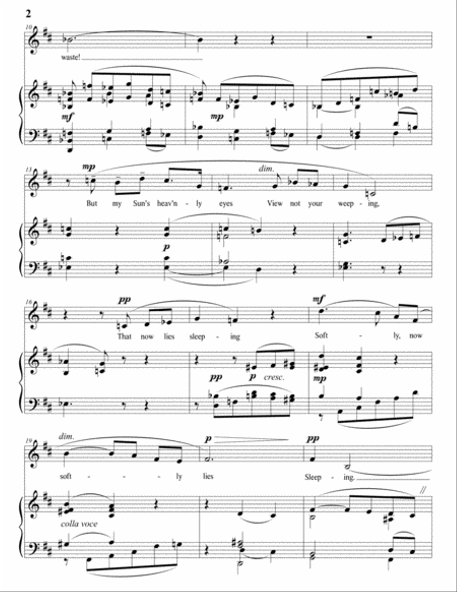 GURNEY: Tears (transposed to B minor) Voice scores gallery preview page 3