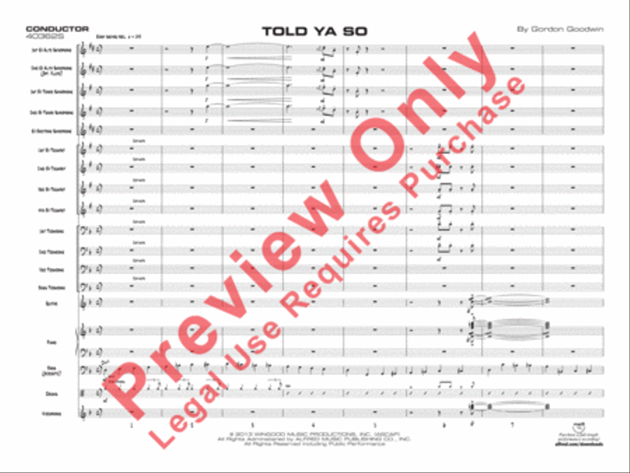 Told Ya So Told Ya So Jazz Ensemble scores gallery preview page 2