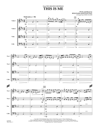 This Is Me (from The Greatest Showman) (arr. James Kazik)- Cello - Conductor Score (Full Score)