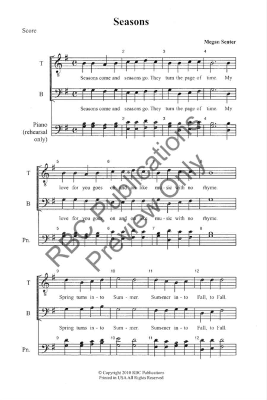 <br>Sheet music extract
