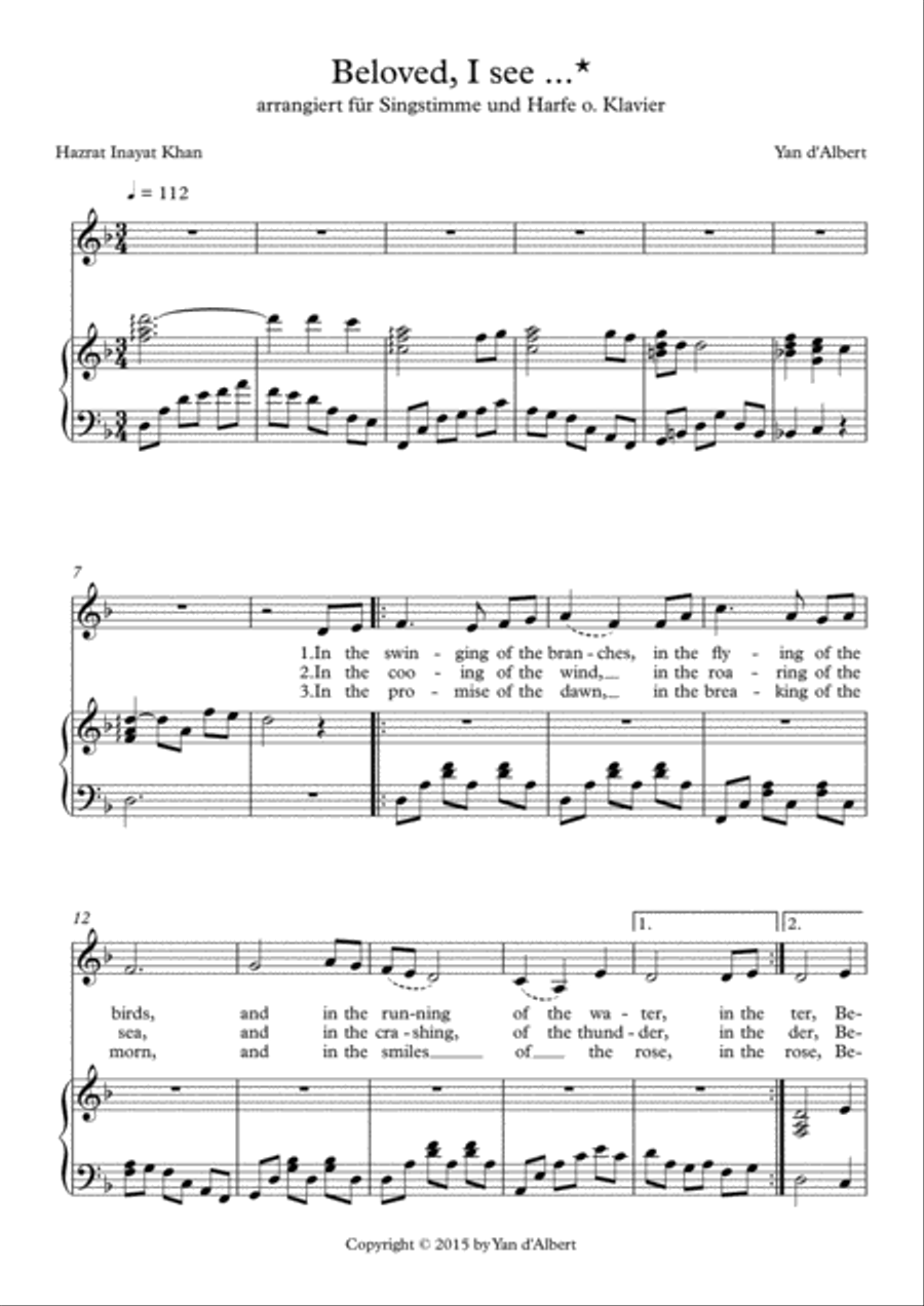Beloved, I see ... Beloved, I see ... Small Ensemble scores gallery preview page 2