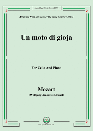 Mozart-Un moto di gioja,for Cello and Piano