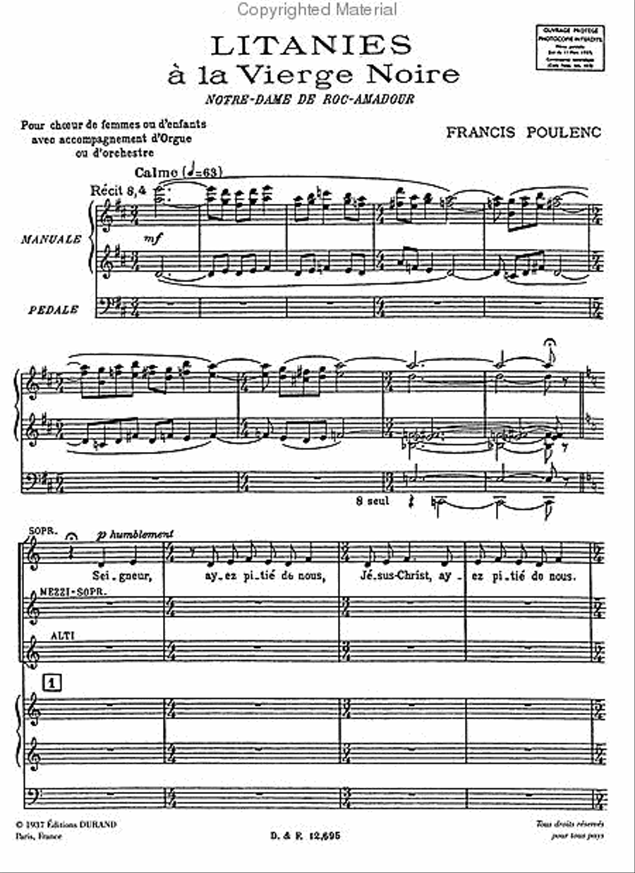 Litanies à la Vierge Noire Voice scores gallery preview page 2
