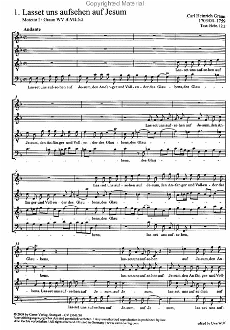 Motets and arias for choirs collected and edited by Johann Adam Hiller, vol. 3 Voice Solo scores gallery preview page 2