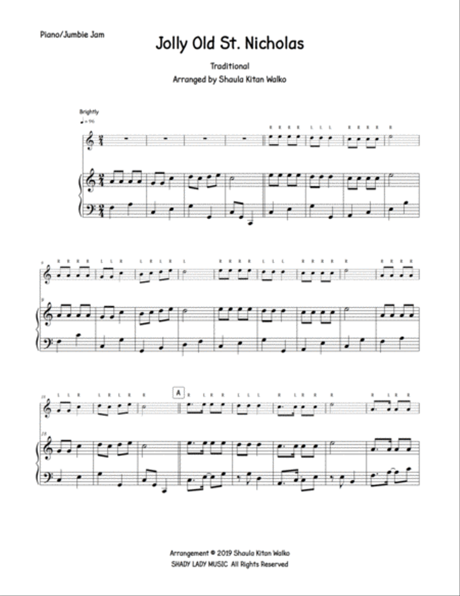 Jolly Old St. Nicholas Percussion Ensemble scores gallery preview page 2