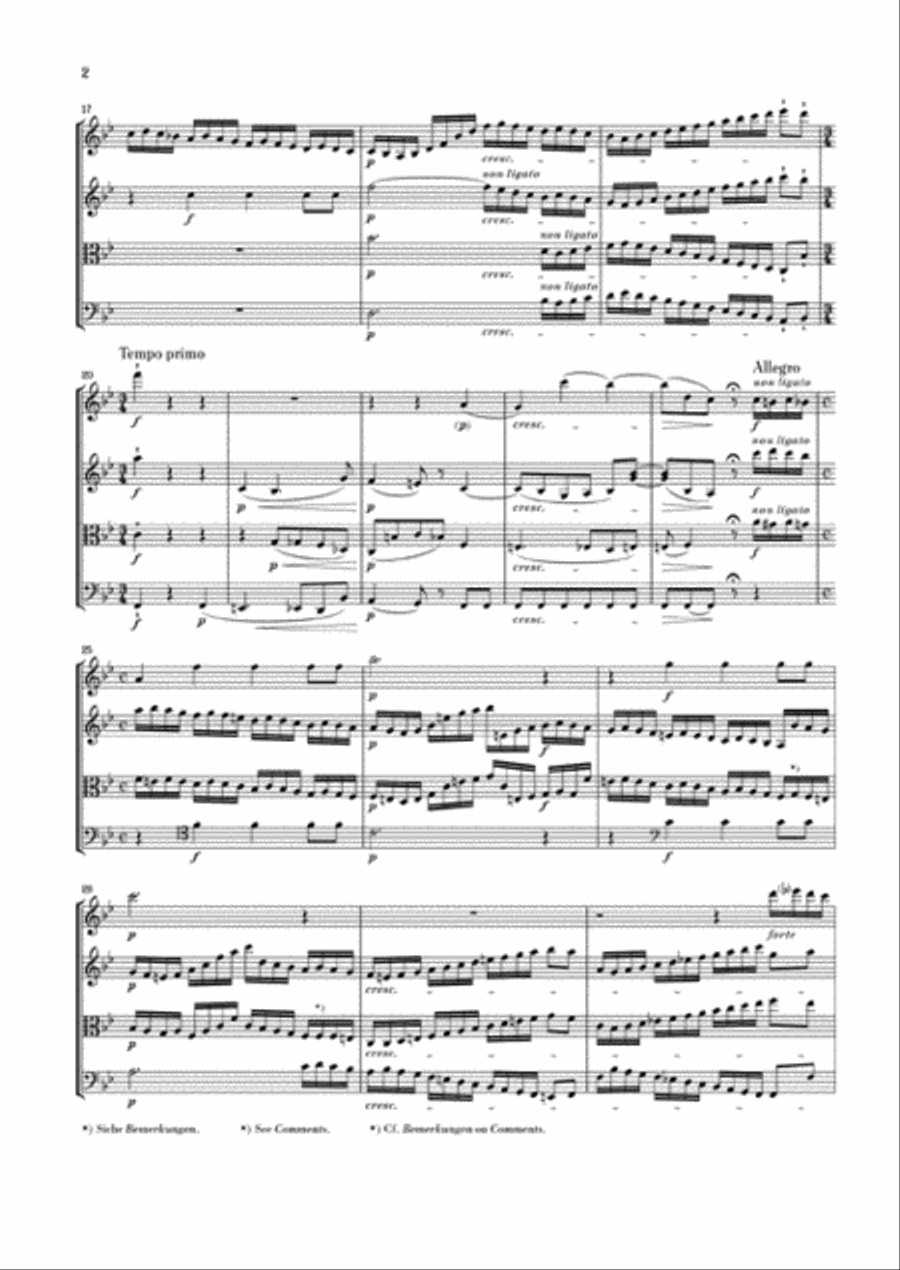 String Quartet in B-flat Major, Op. 130 and Great Fugue, Op. 133 String Quartet scores gallery preview page 3