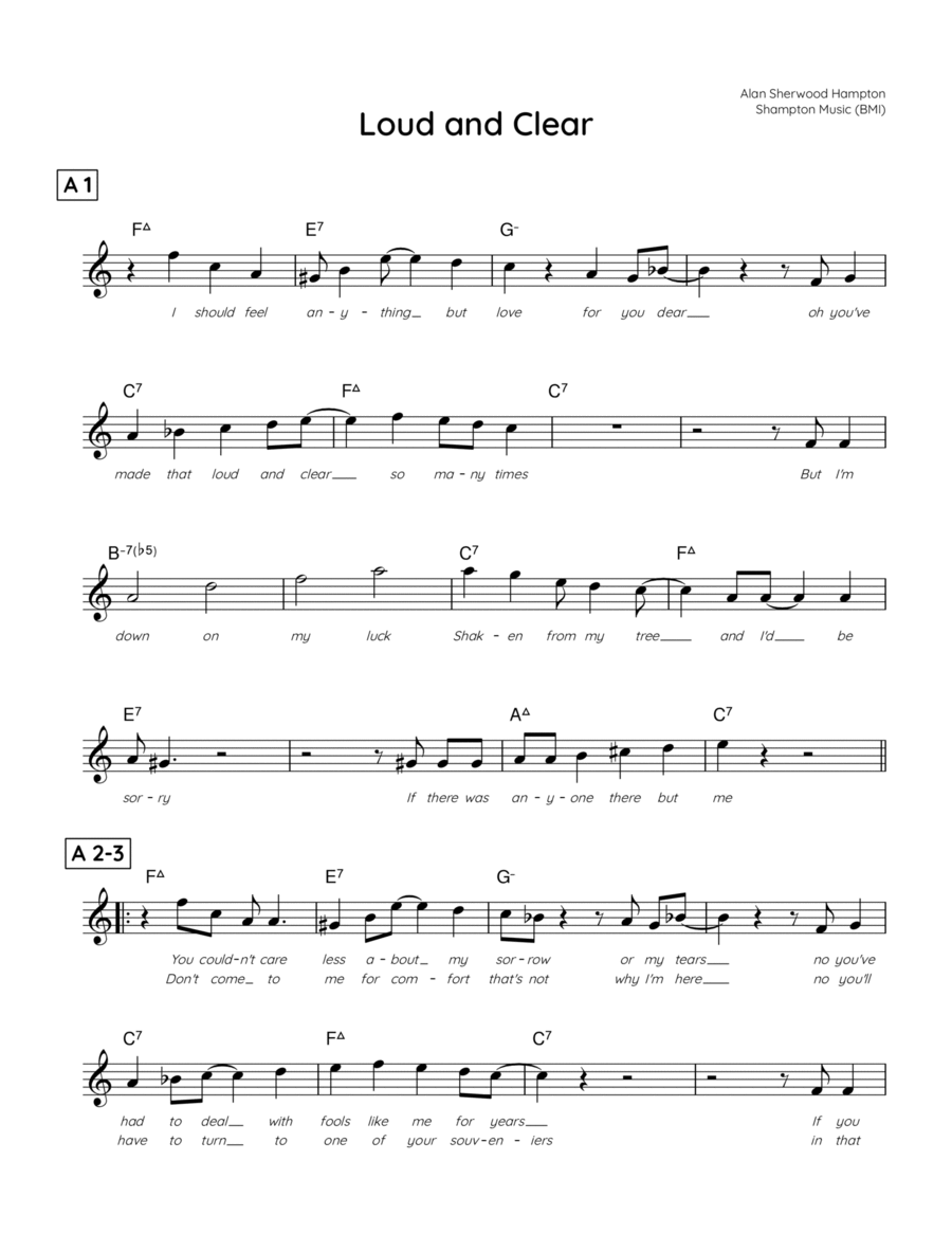 Loud and Clear Loud and Clear Piano scores gallery preview page 1