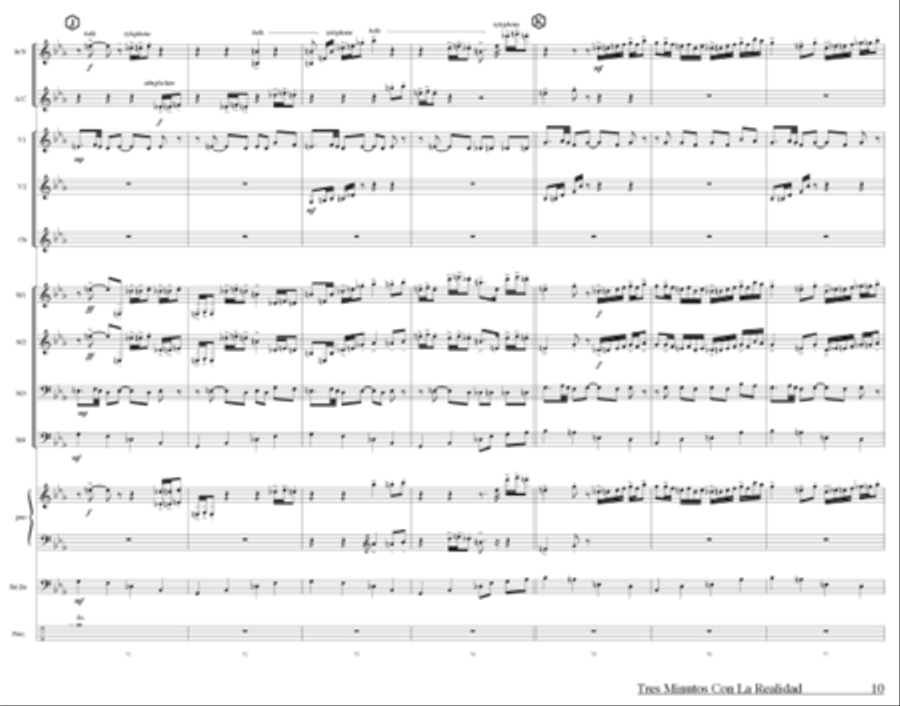 Tres Minutos Con La Realidad Percussion Ensemble scores gallery preview page 2