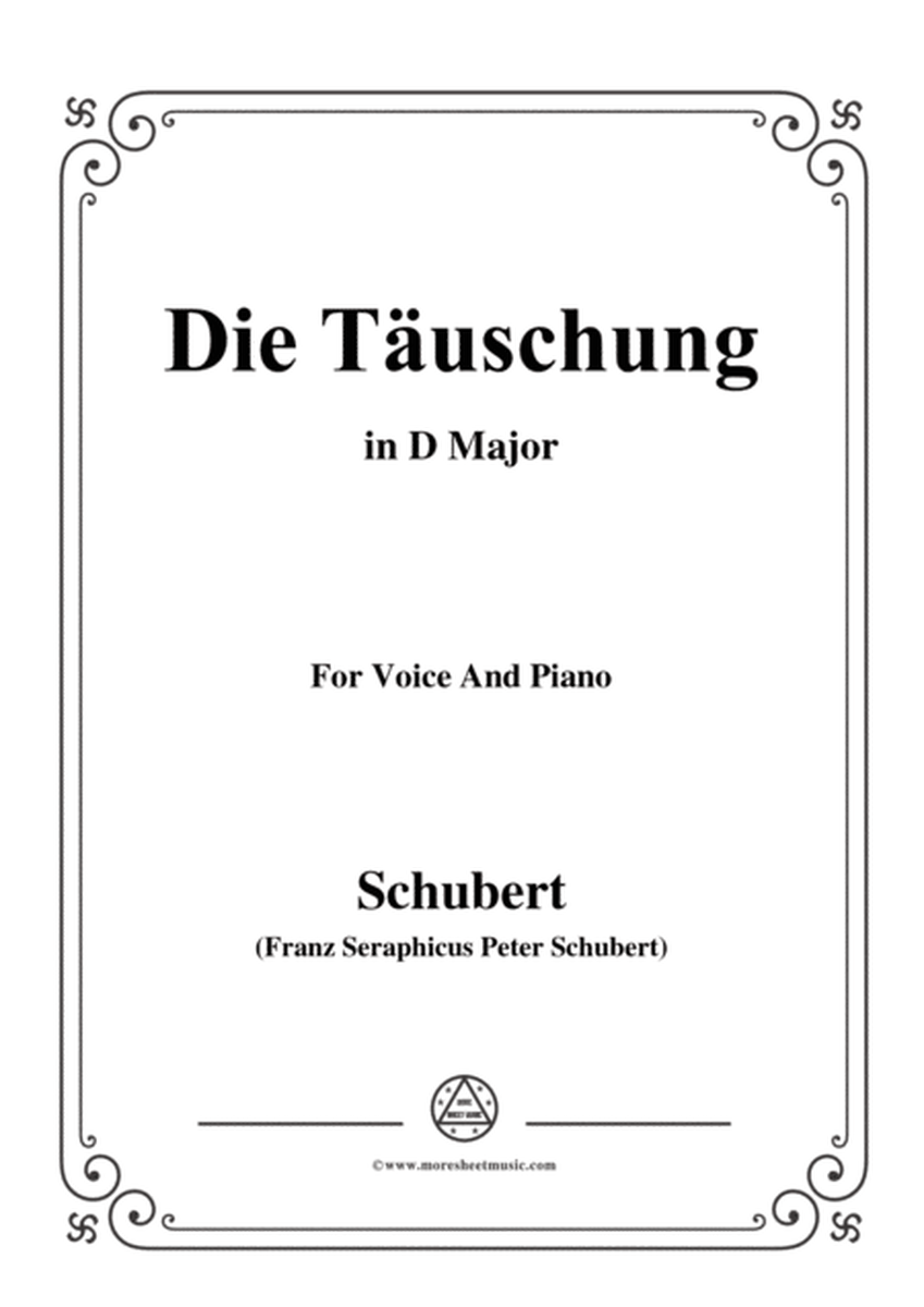 Schubert-Die Täuschung,in D Major,Op.165 No.4,for Voice and Piano image number null