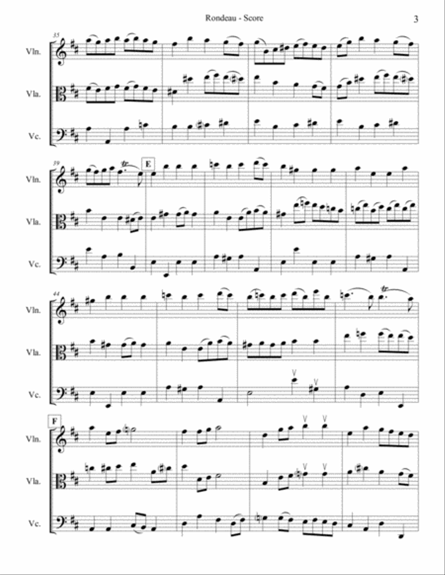 Mouret Rondeau for String Trio String Trio scores gallery preview page 3