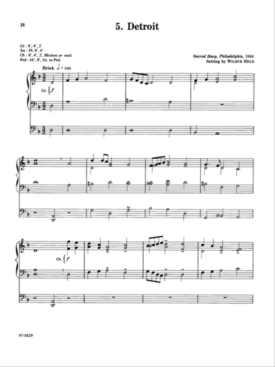 Seven Settings of American Folk Hymns Organ scores gallery preview page 7