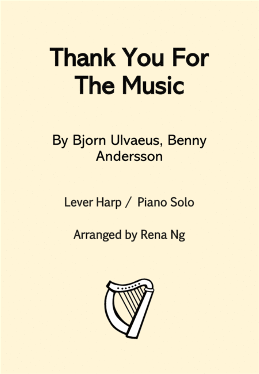 Thank You For The Music Harp scores gallery preview page 1
