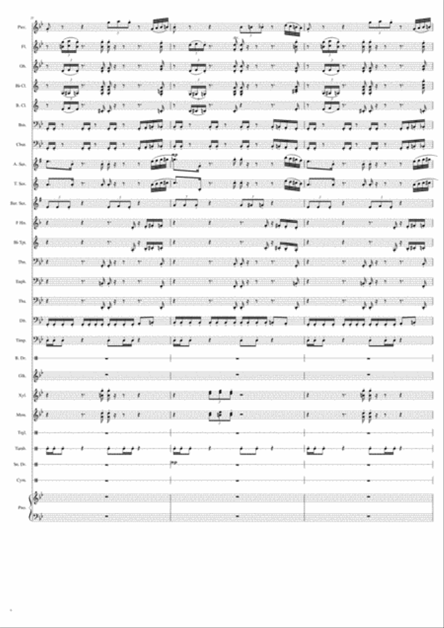 Blast Off for Earth Blast Off for Earth Concert Band scores gallery preview page 6