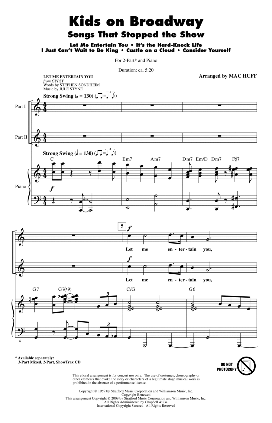Kids On Broadway: Songs That Stopped The Show (Medley) 2-Part scores gallery preview page 1
