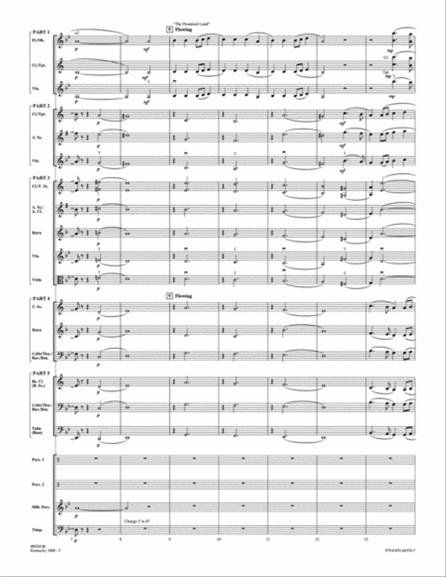 Kentucky 1800 - Conductor Score (Full Score) Concert Band scores gallery preview page 3