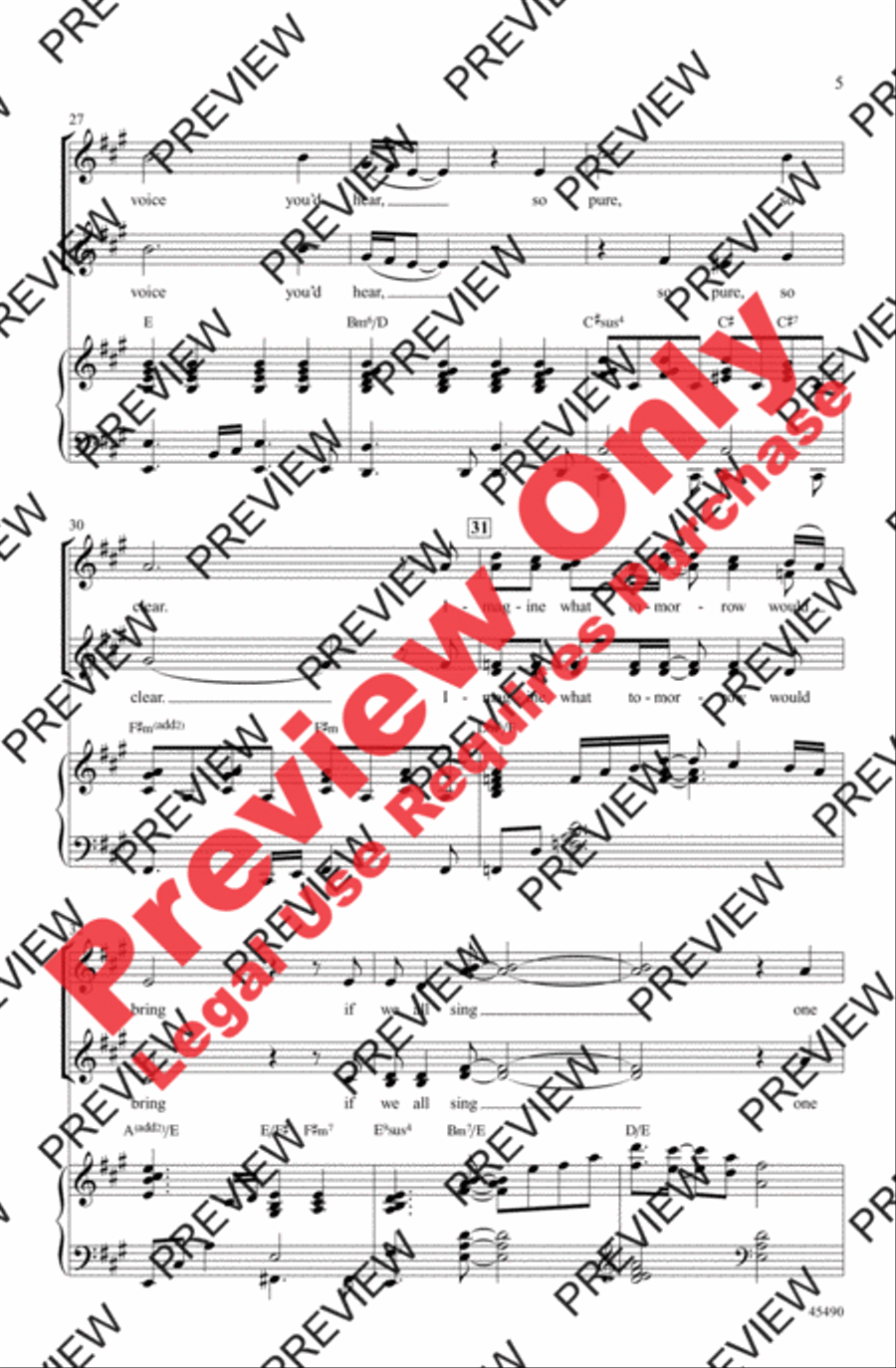 One Song One Song Women's Choir scores gallery preview page 5