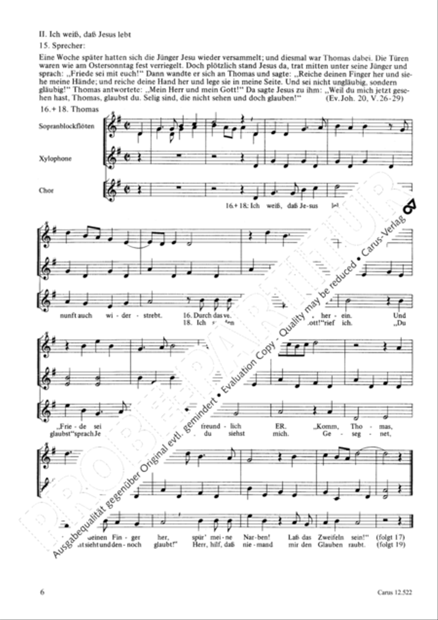 Thomas, ich weiss, dass Jesus lebt 2-Part scores gallery preview page 7