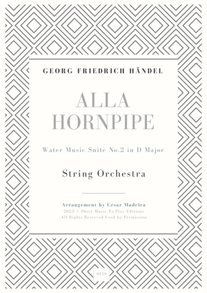 Book cover for Alla Hornpipe by Handel - String Orchestra (Full Score) - Score Only
