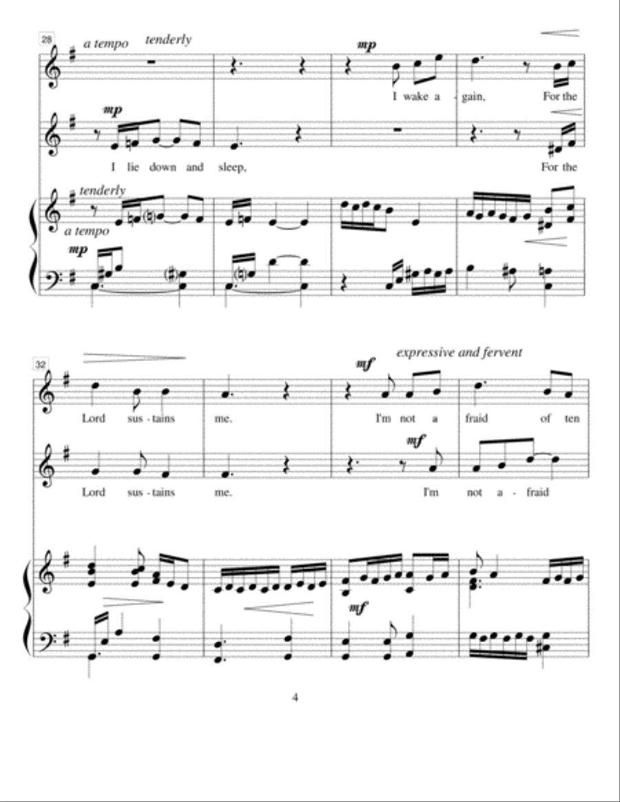 Psalm III-Soprano and Alto duet Piano scores gallery preview page 4