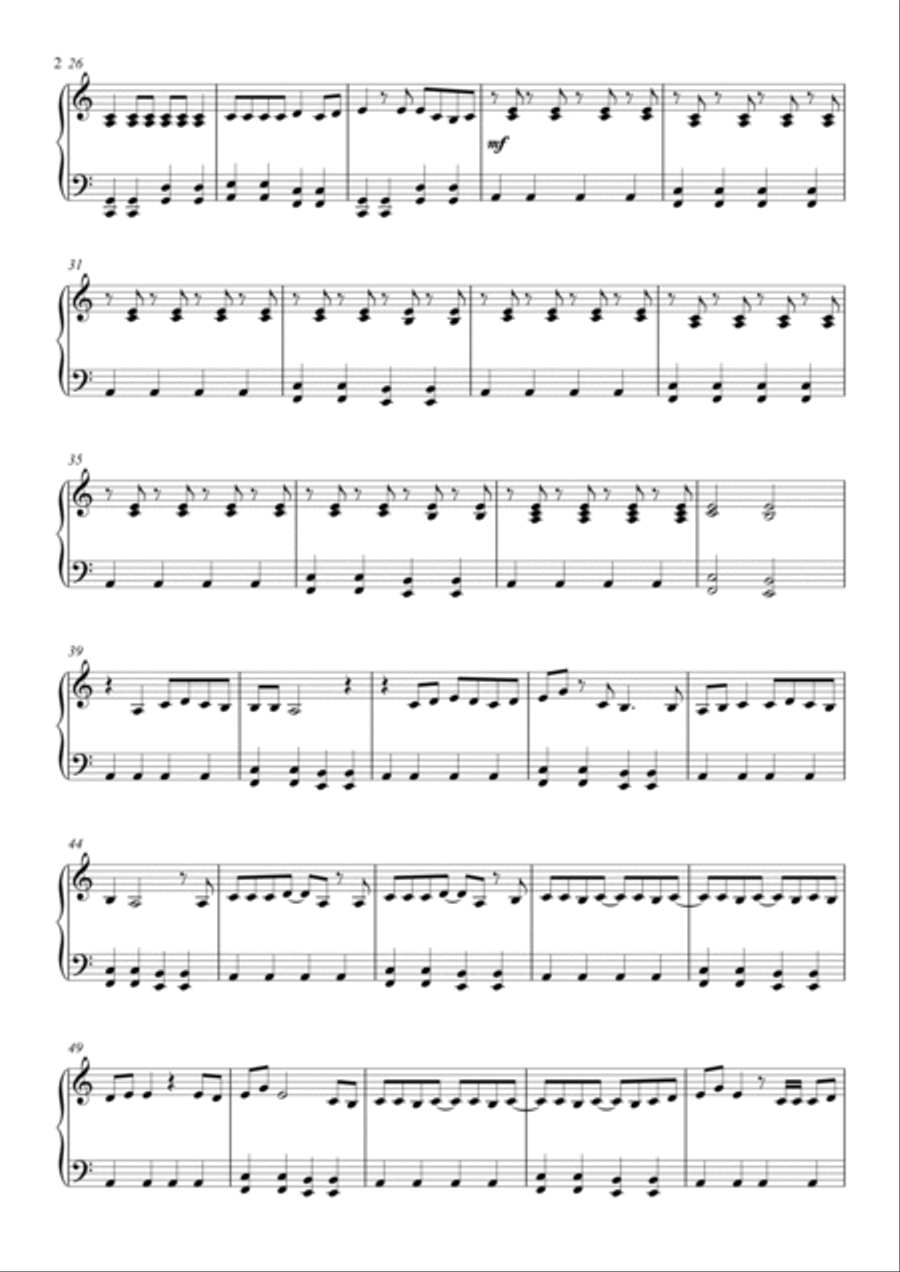 Monster High Fright Song Easy Piano scores gallery preview page 2
