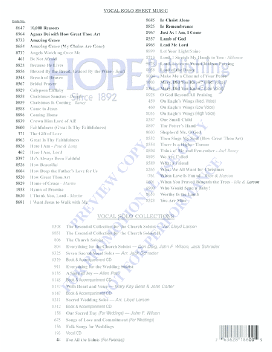 Faithfulness 4-Part scores gallery preview page 12