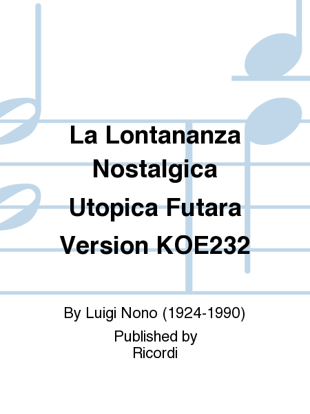 La Lontananza Nostalgica Utopica Futara Version Koe232 Violin