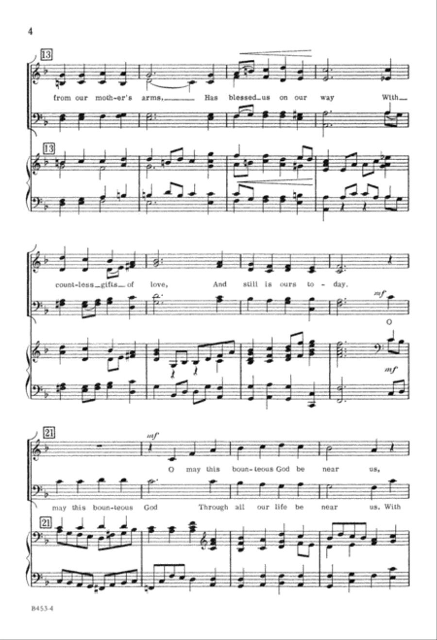 Now Thank We All Our God Now Thank We All Our God 4-Part scores gallery preview page 5