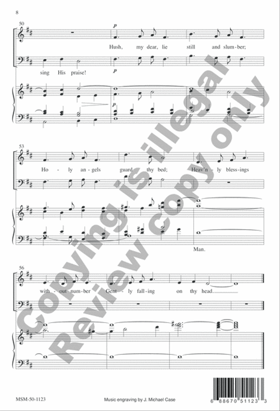 Cradle Song 4-Part scores gallery preview page 8