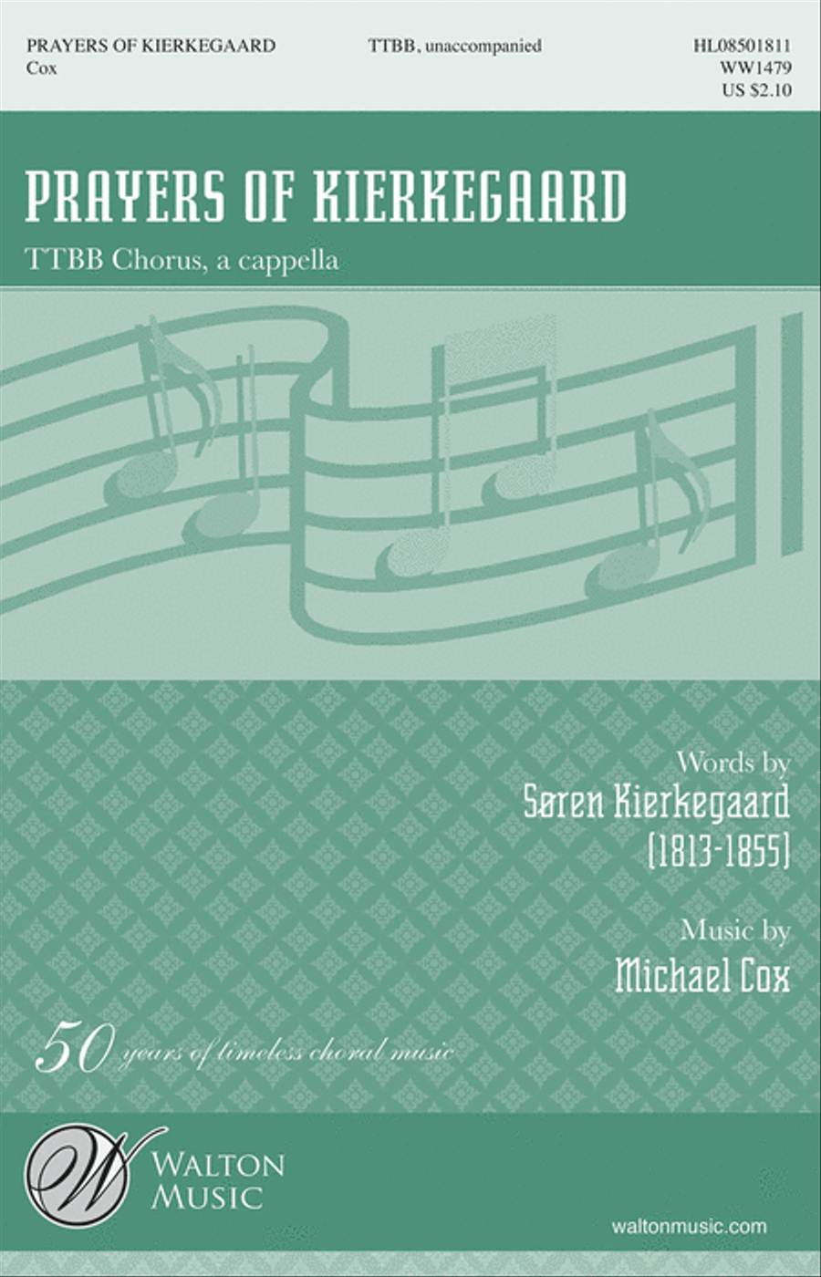 Prayers of Kierkegaard TTBB scores gallery preview page 1