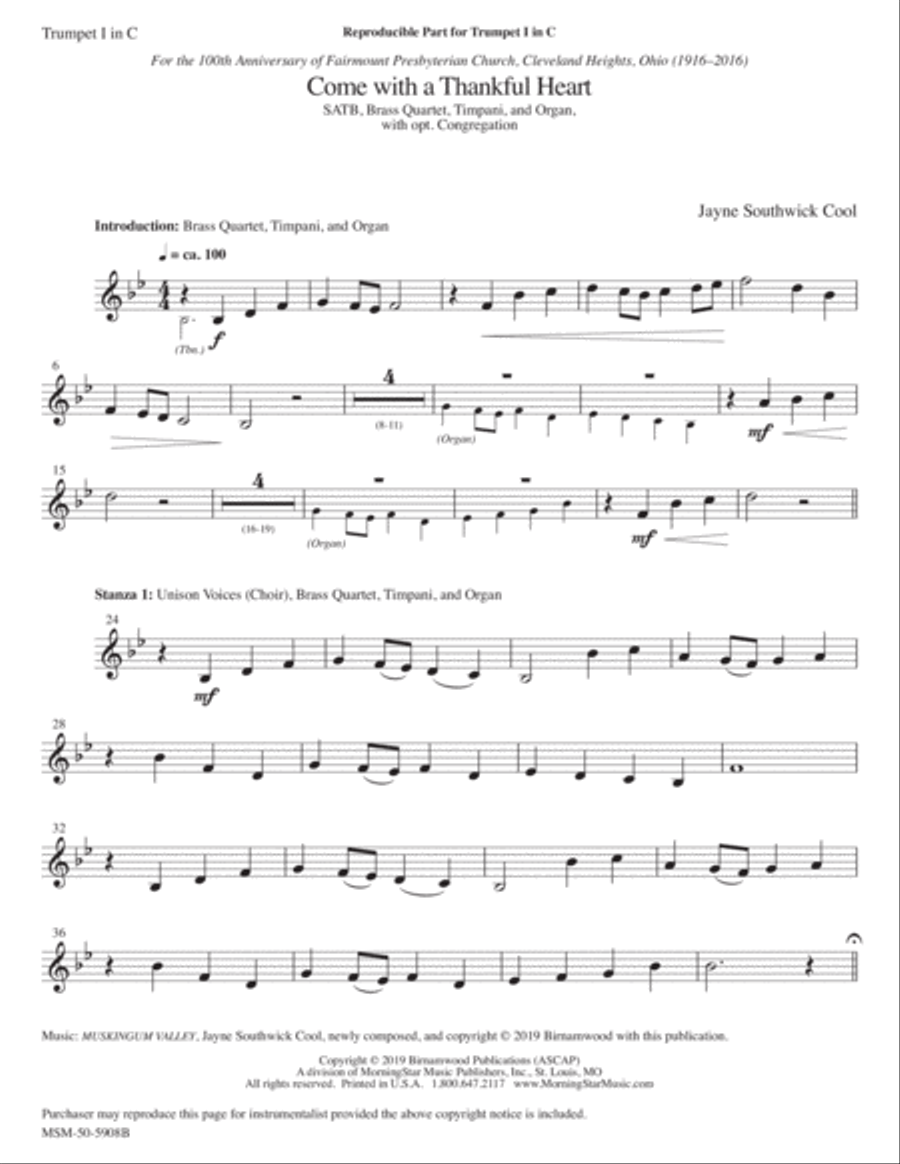 Come with a Thankful Heart Choir scores gallery preview page 3