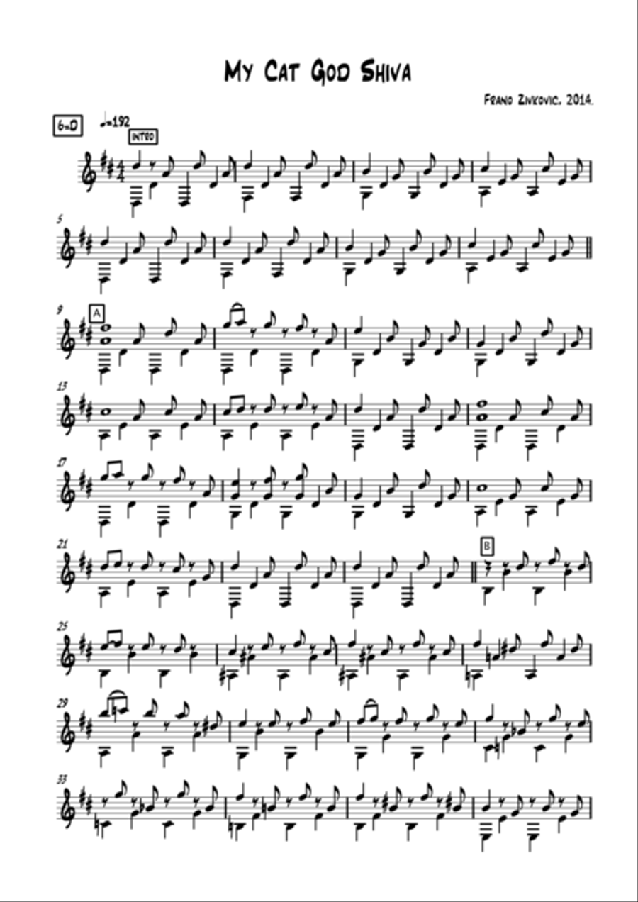 My Cat God Shiva My Cat God Shiva Guitar Solo scores gallery preview page 2