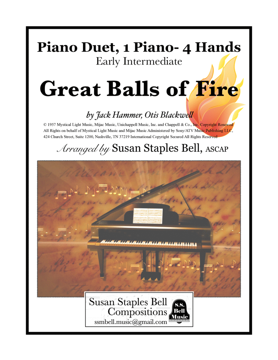Great Balls Of Fire Piano Method scores gallery preview page 1